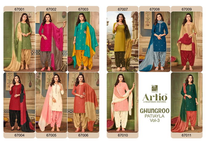 Ghungroo Patiyala 3 Rayon Readymade Suits Catalog